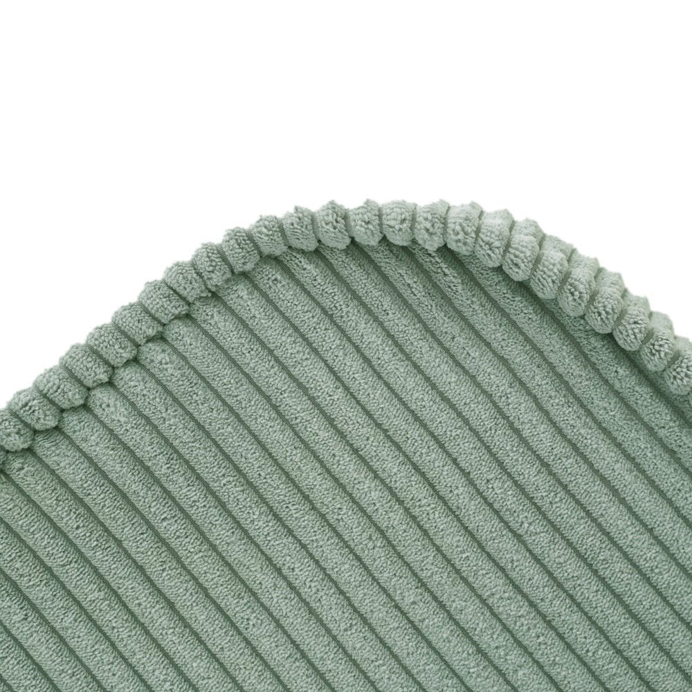 Chaise longue enfant, 150x60x25 cm, velours côtelé vert premium - Plush Nest by Misioo