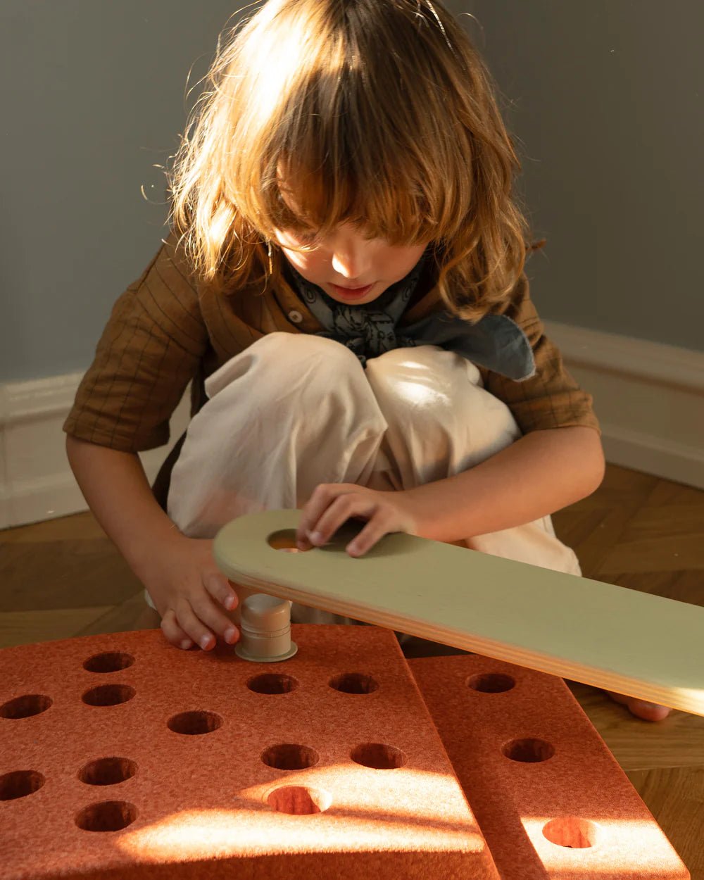 2x Poutres d'équilibre - Dusty Green - Modu - myplayground