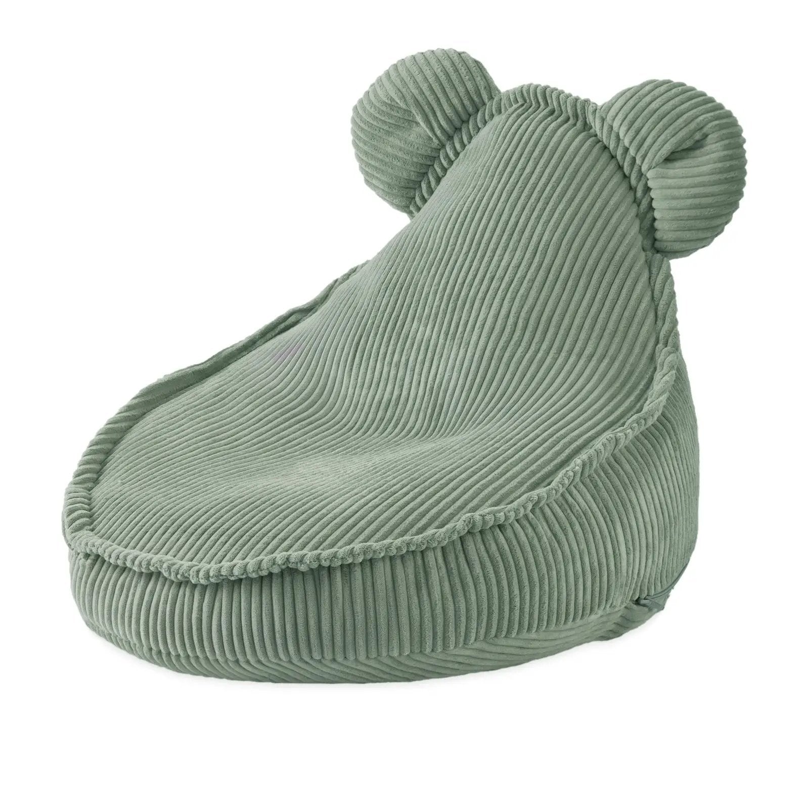 Fauteuil Huggy Bear - 68x45, vert velours côtelé - Plush Nest by Misioo
