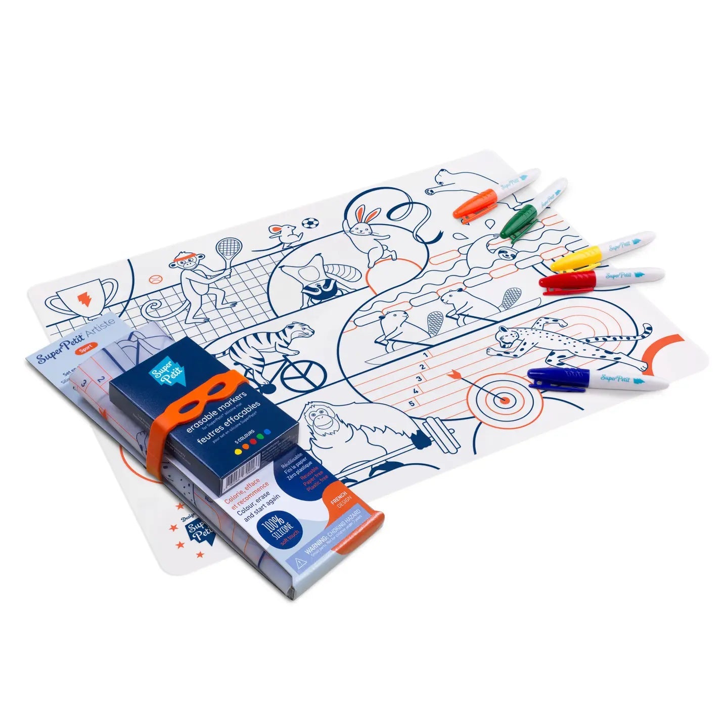 Coloriage réutilisable - Set en silicone Sport - SuperPetit - myplayground
