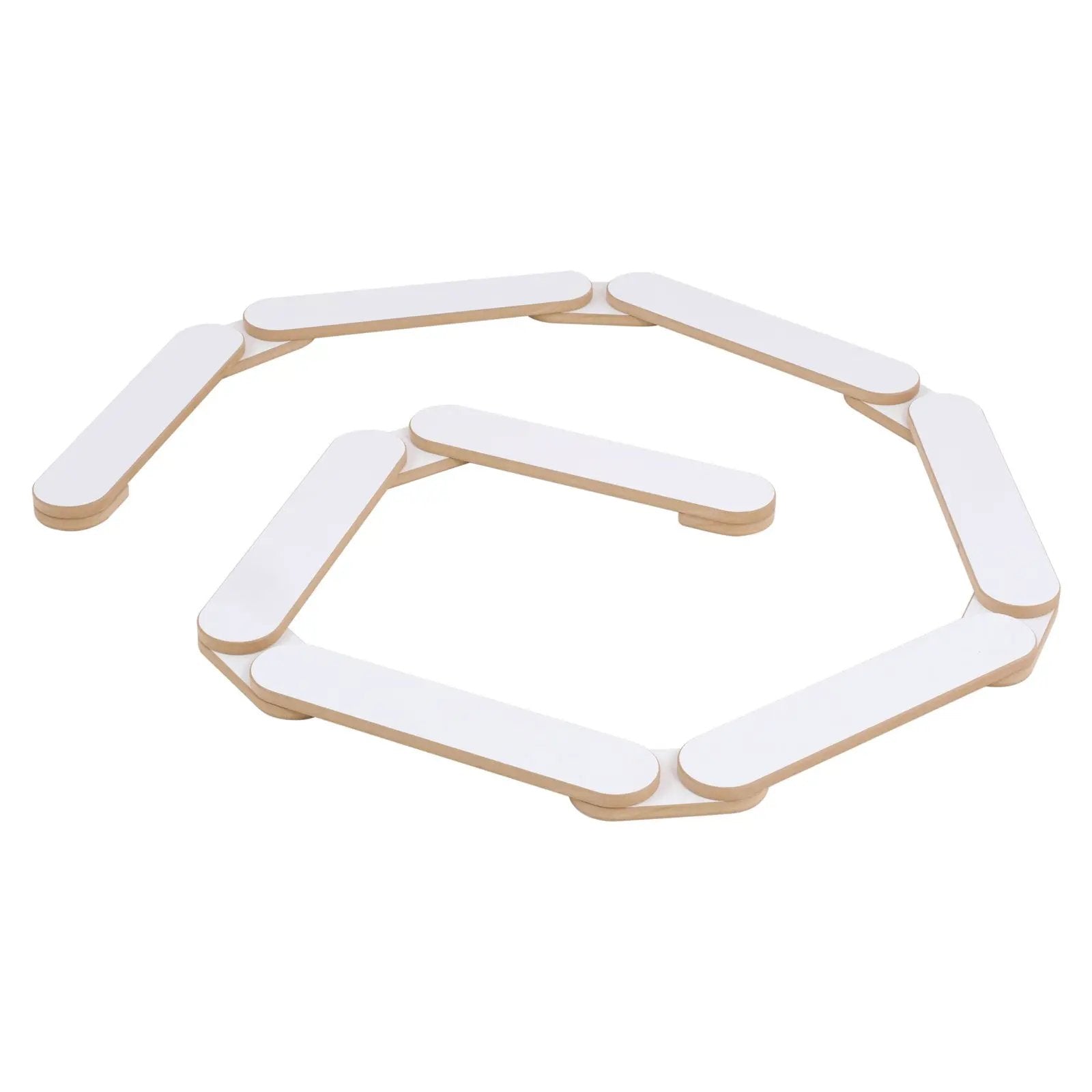 Parcours d’équilibre pour enfants - Bois blanc, jouet montessori, équilibre enfant - Plush nest by Misioo