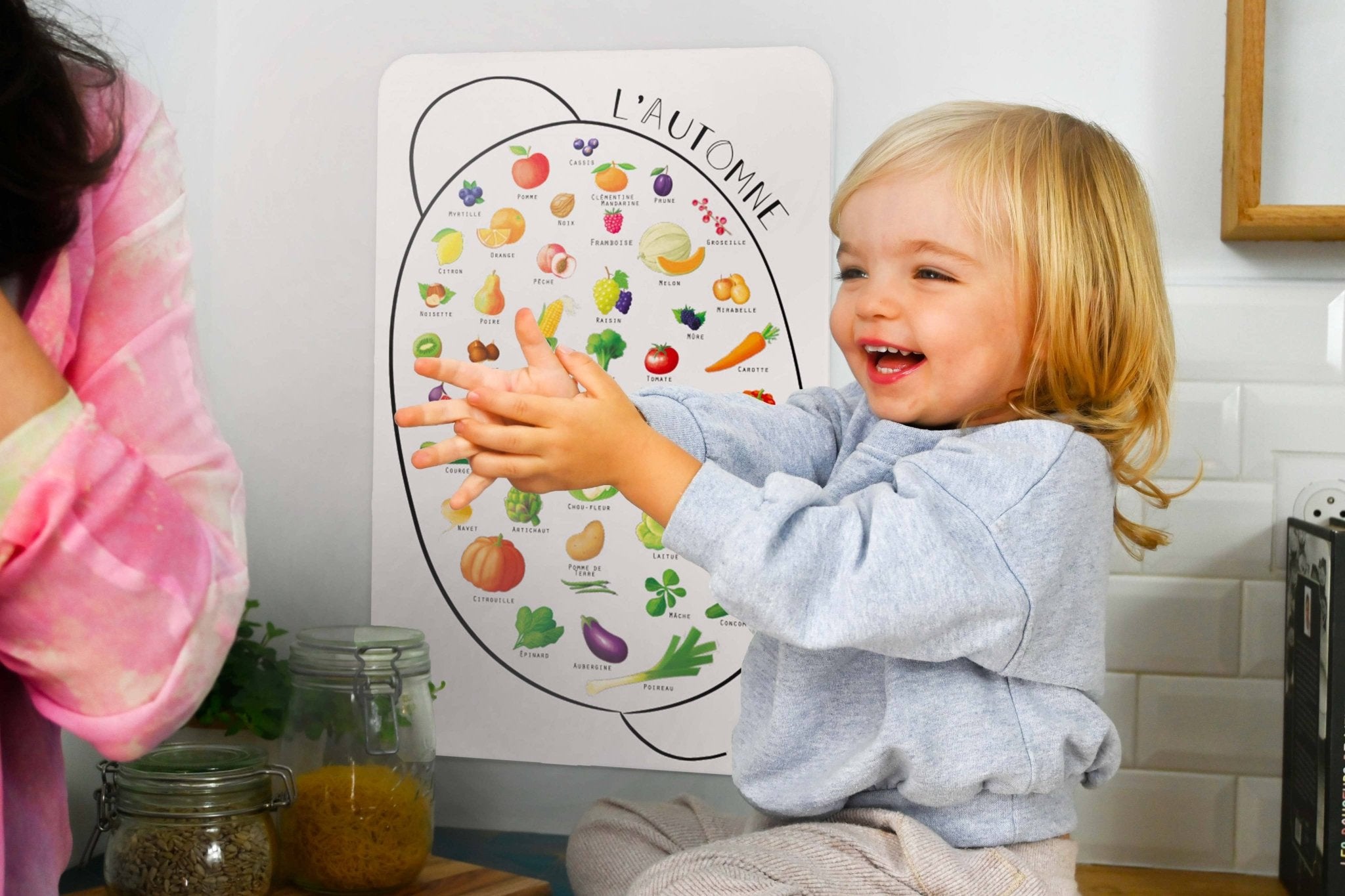 Calendrier magnétique des saisons - fruits et légumes - myplayground