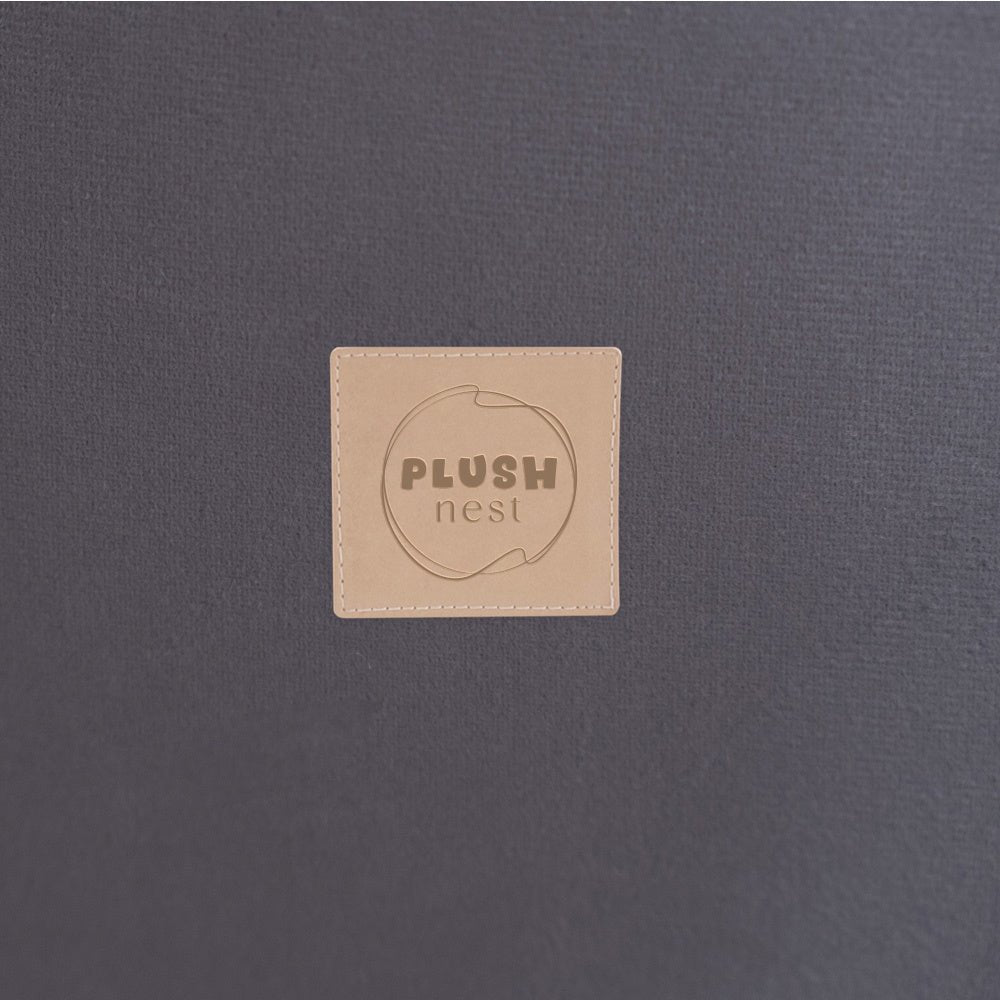 Piscine à balles - ronde 90x30 cm, rose, coton (+ 200 boules rose, argent, perle) - Plush Nest - Misioo - myplayground