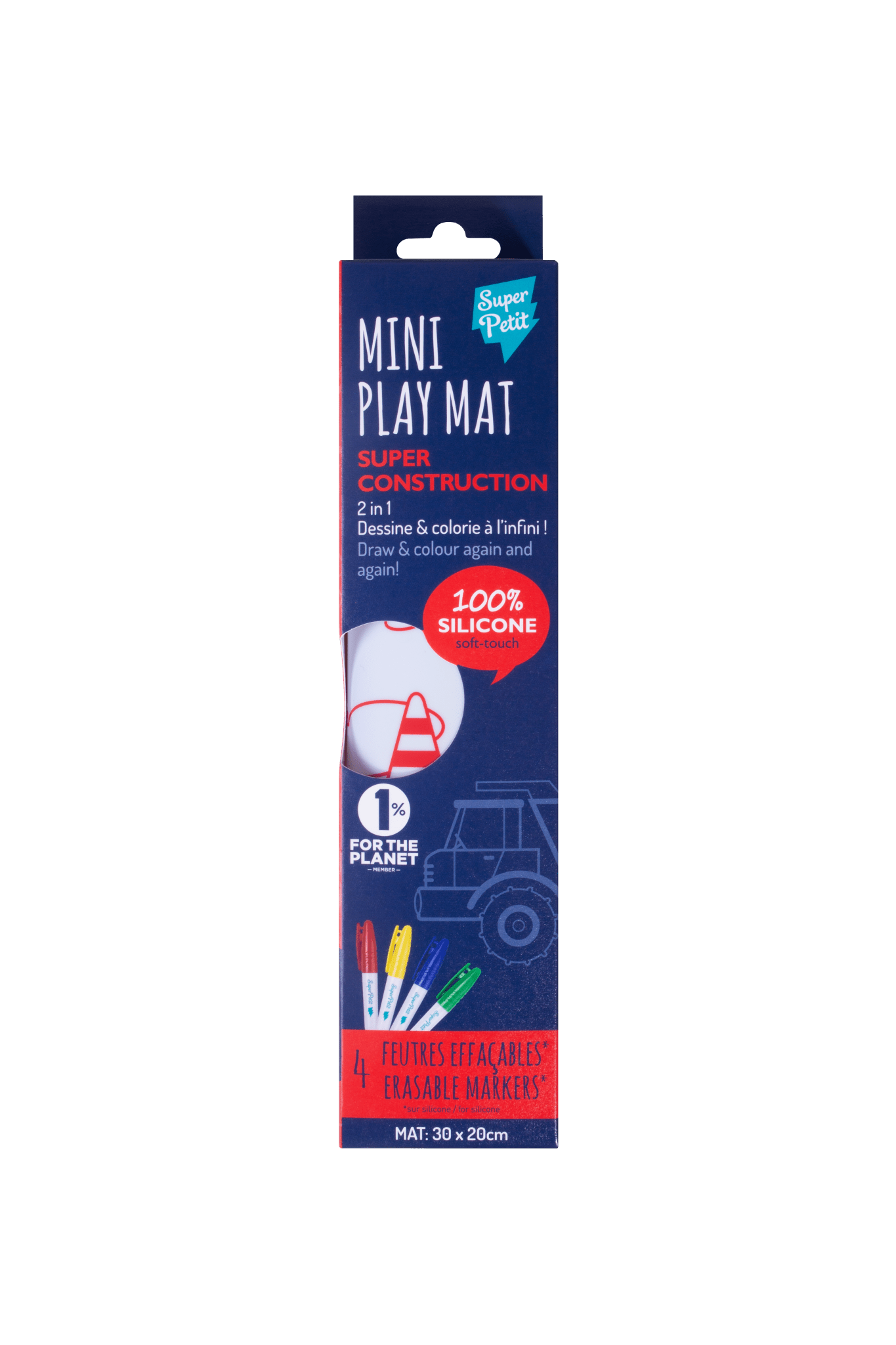 Coloriage éducatif: Mini Playmat 2en1: SUPER CONSTRUCTION by SuperPetit