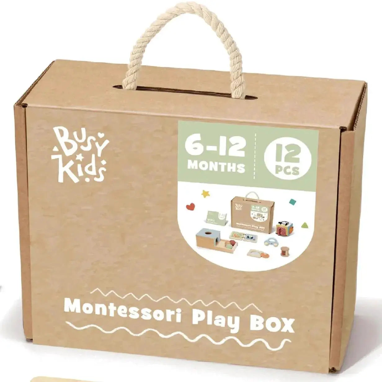 Coffret de Jeu Montessori pour les enfants - 6 à 12 mois - BusyKids by BusyKids