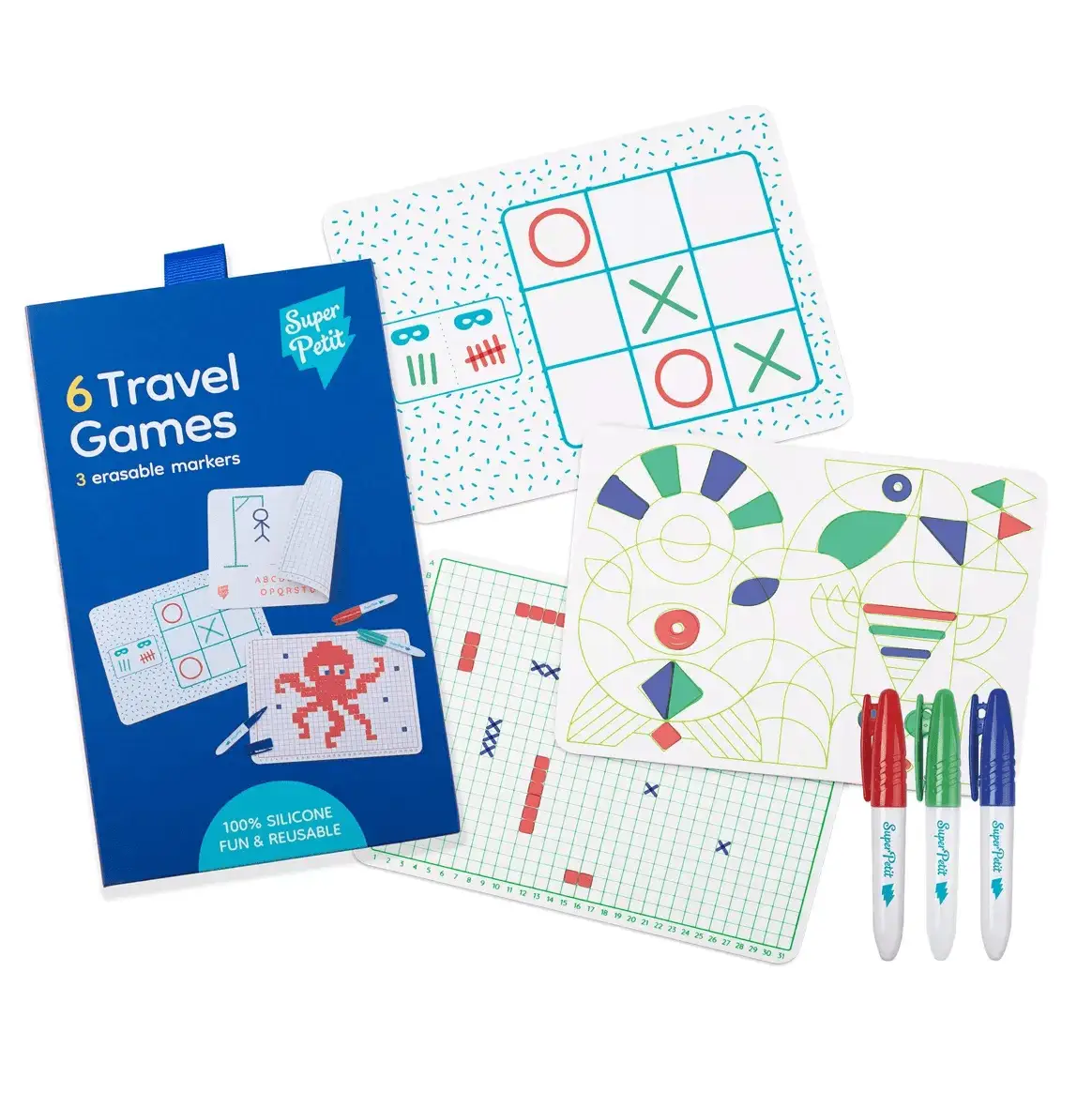 Jeux de voyage: 6 jeux nomades effaçables pour s’amuser à l’infini ! - SuperPetit by SuperPetit