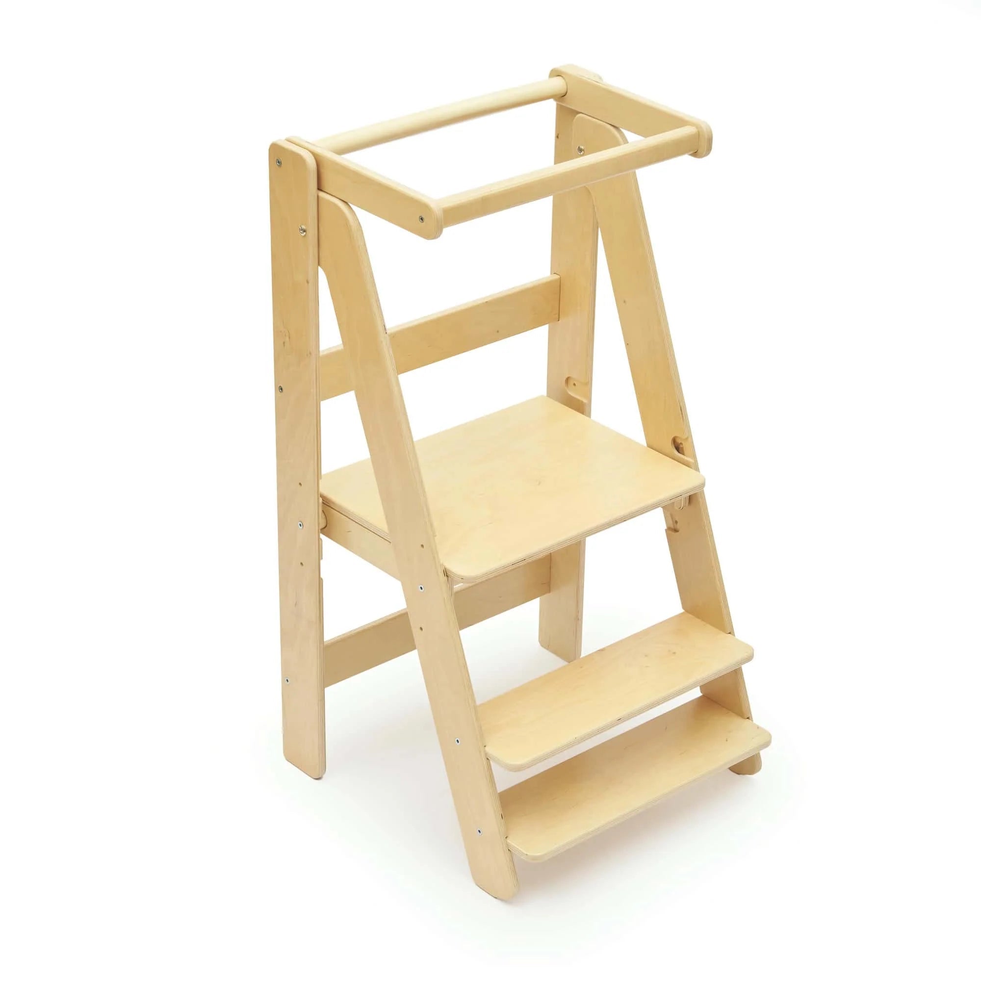 Tour d'observation montessori Pliable - bois brut (non verni), 18 à 24 mois - BusyKids - myplayground