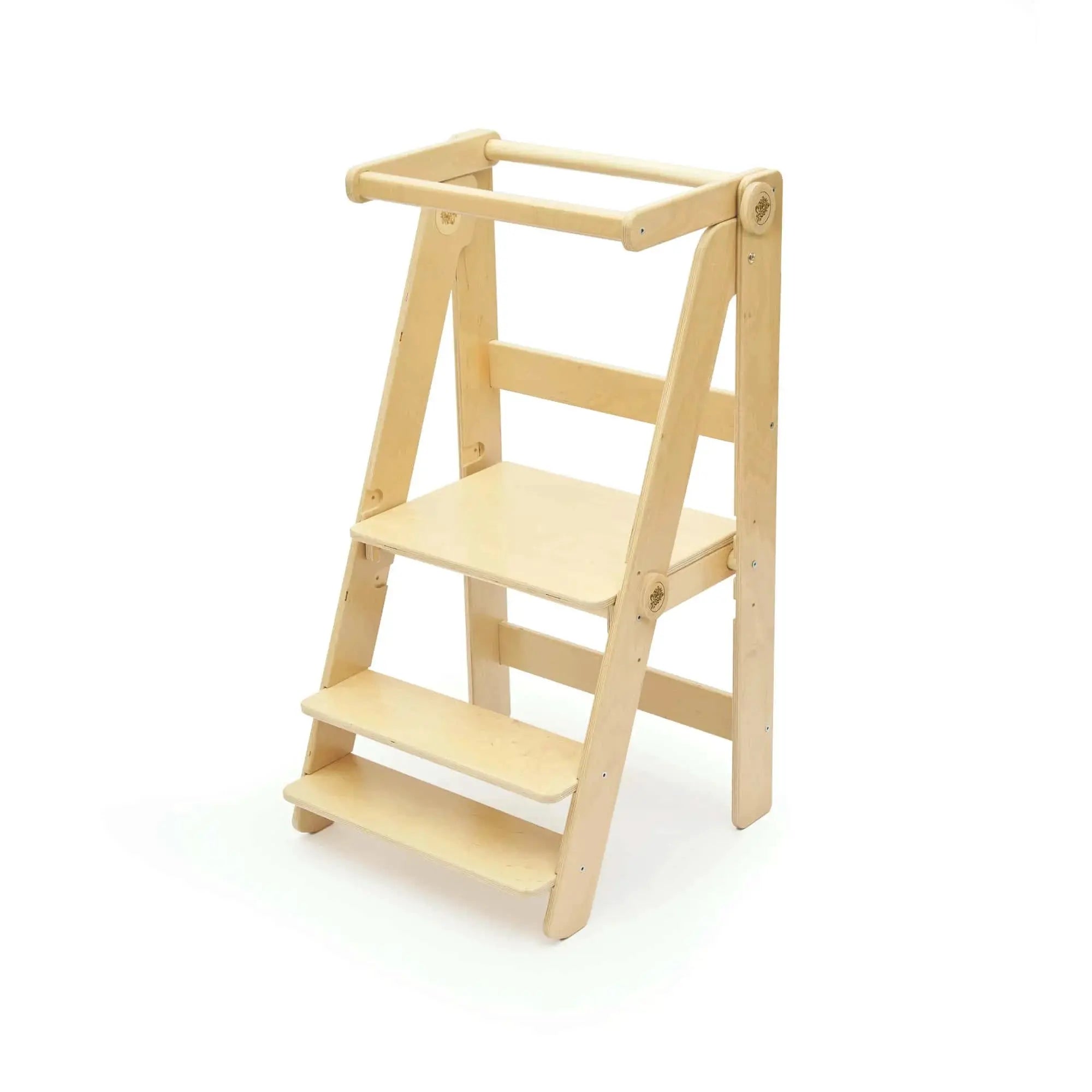 Tour d'Apprentissage Pliable - Bois Brut (non verni), 18 à 24 mois - BusyKids by BusyKids