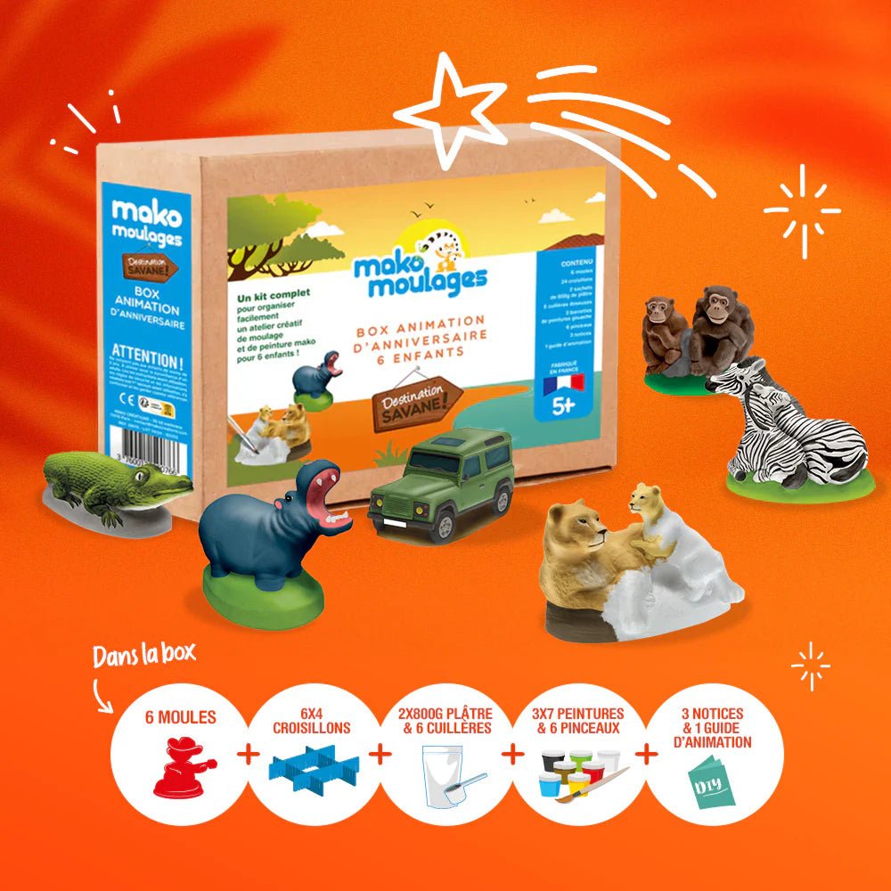 Box Animation Anniversaire - Mako Moulages Savane - Mako Créations - myplayground