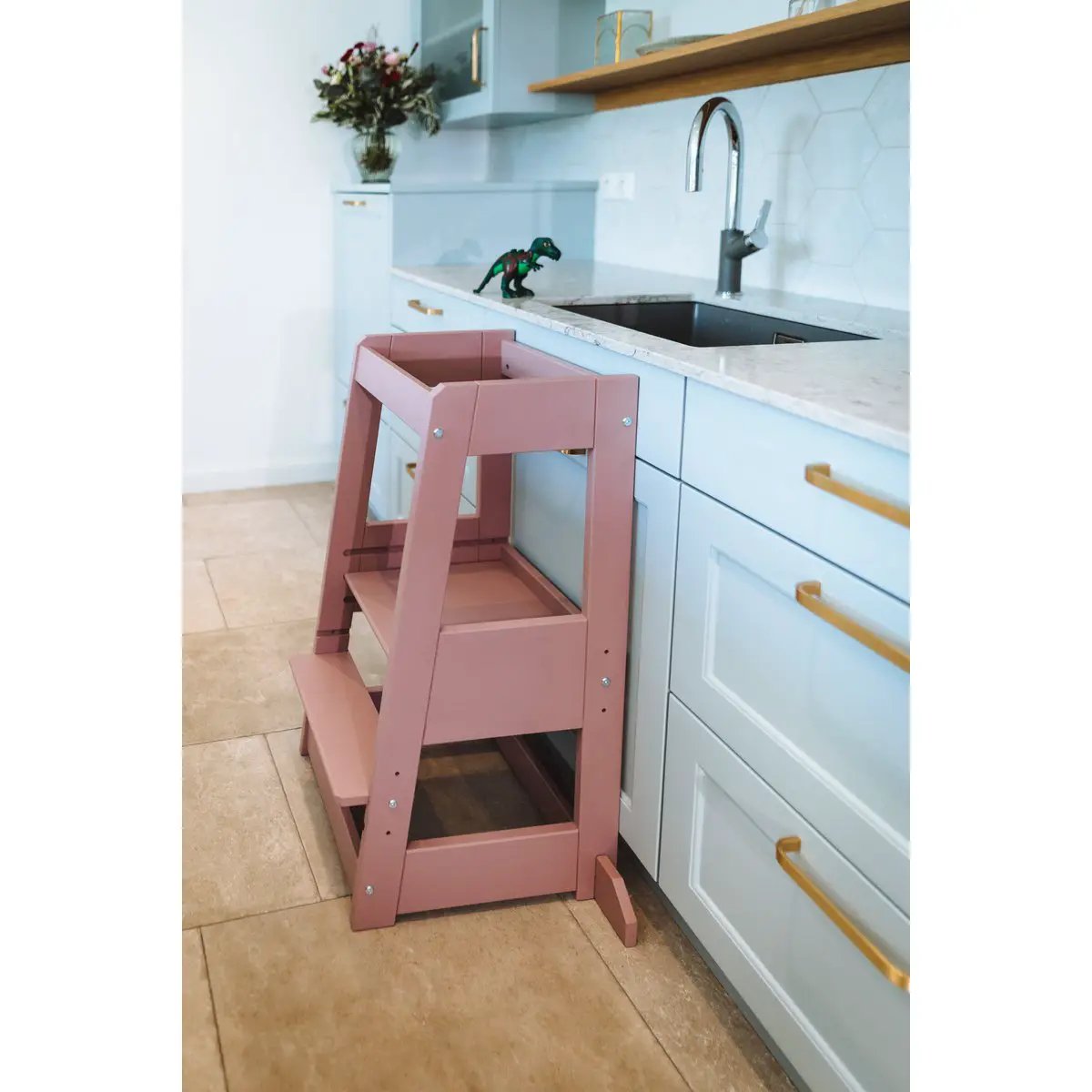 tiSsi® learning tower FELIX beech ORIENTAL ROSE by tiSsi ® Familie beginnt mit uns™