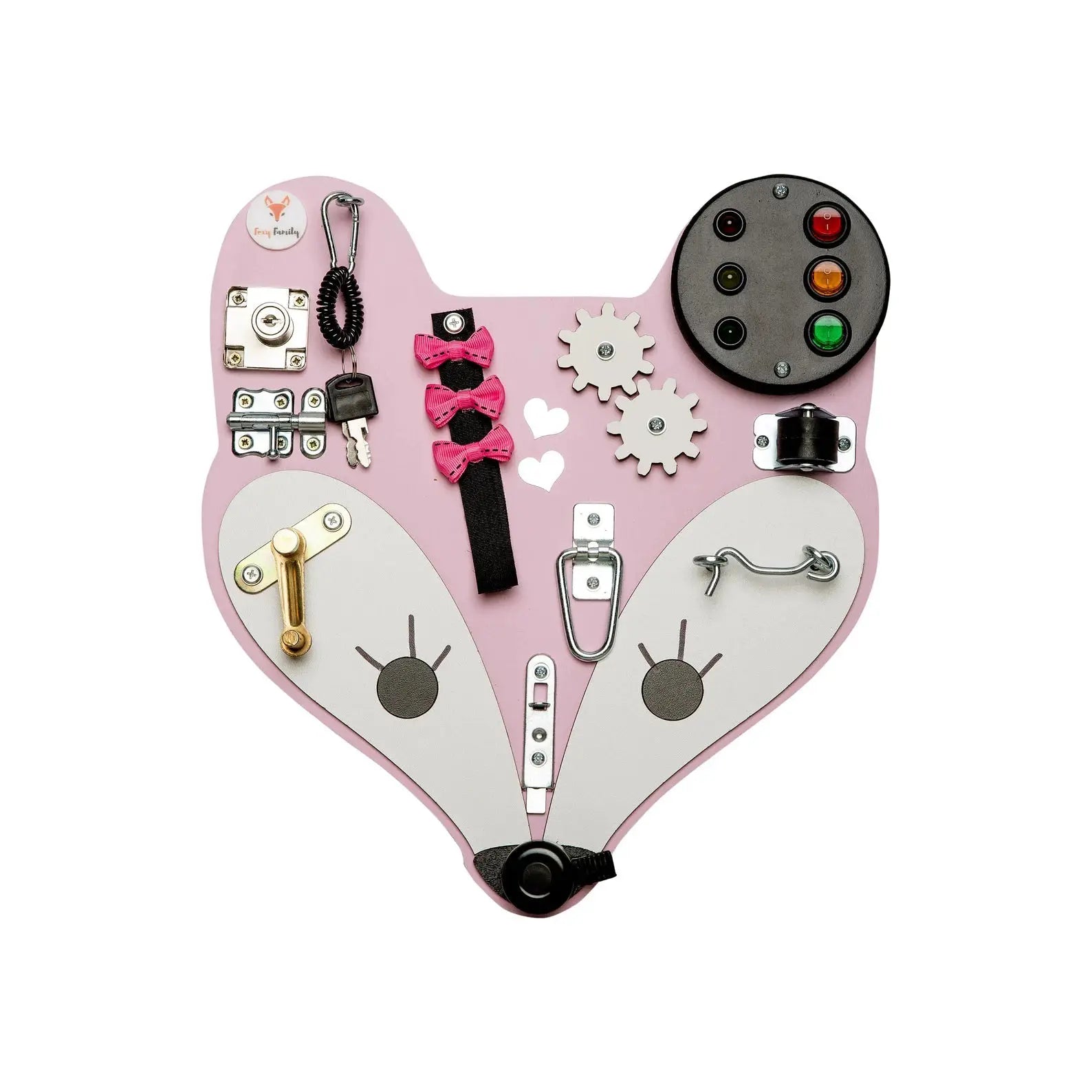 Tête de renard Busy Board - Planche sensorielle - Jeu de motricite pour enfant ( 3 ans et + ) by FoxyFamily