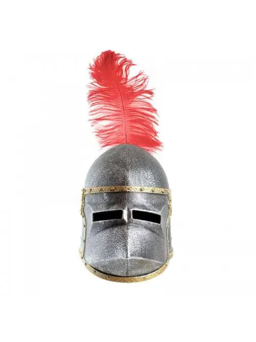 CASQUE FACIAL CHIEN AVEC PLUME COLOREE - Jeu de Rôle pour Enfants by KALID MEDIEVAL