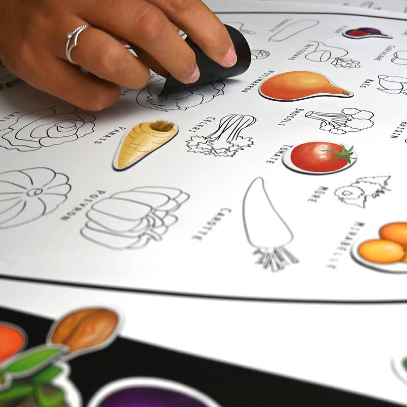 Calendrier magnétique des saisons - fruits et légumes - myplayground