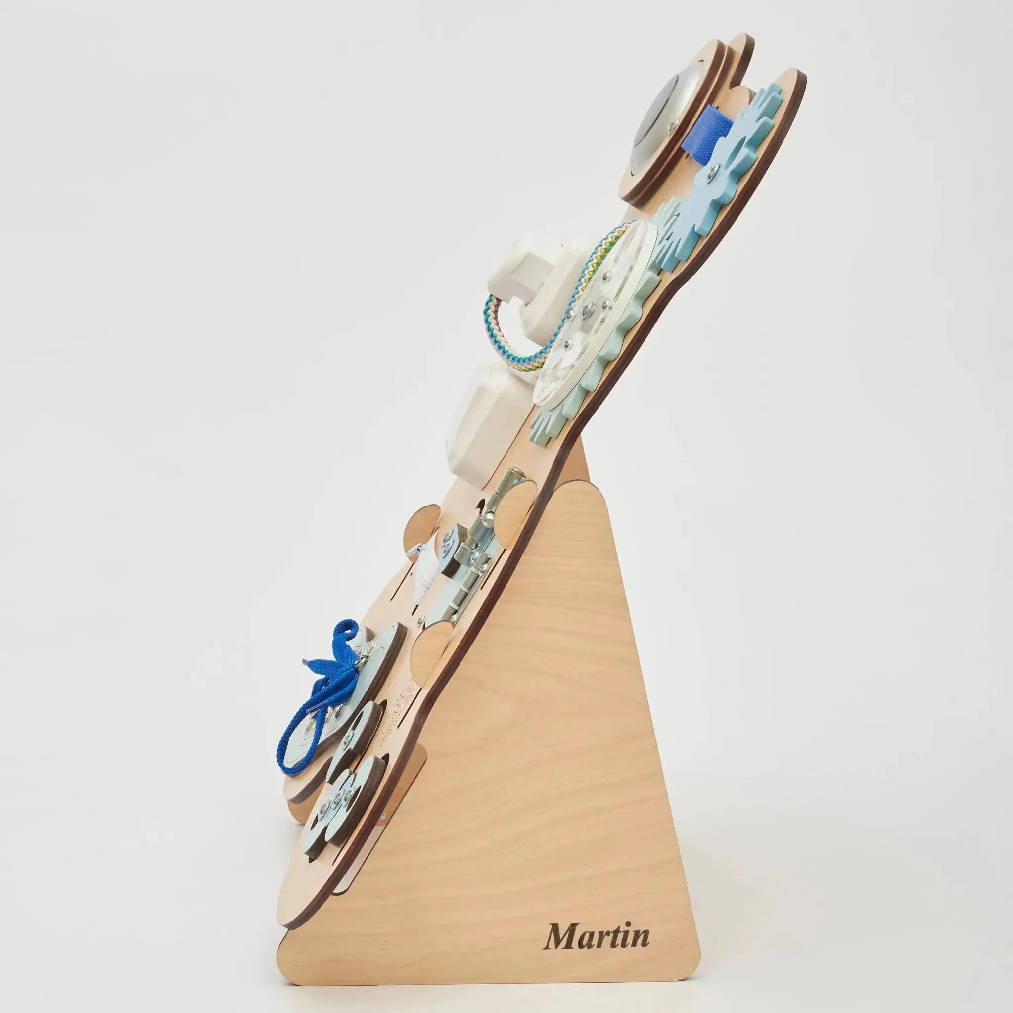 Busy Board « Ourson Curieux » - Bois Natura, 12 mois - BusyKids by BusyKids