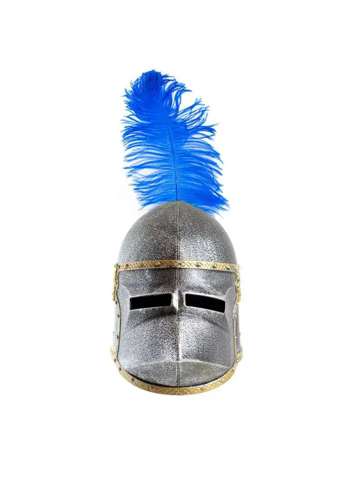CASQUE FACIAL CHIEN AVEC PLUME COLOREE - Jeu de Rôle pour Enfants by KALID MEDIEVAL