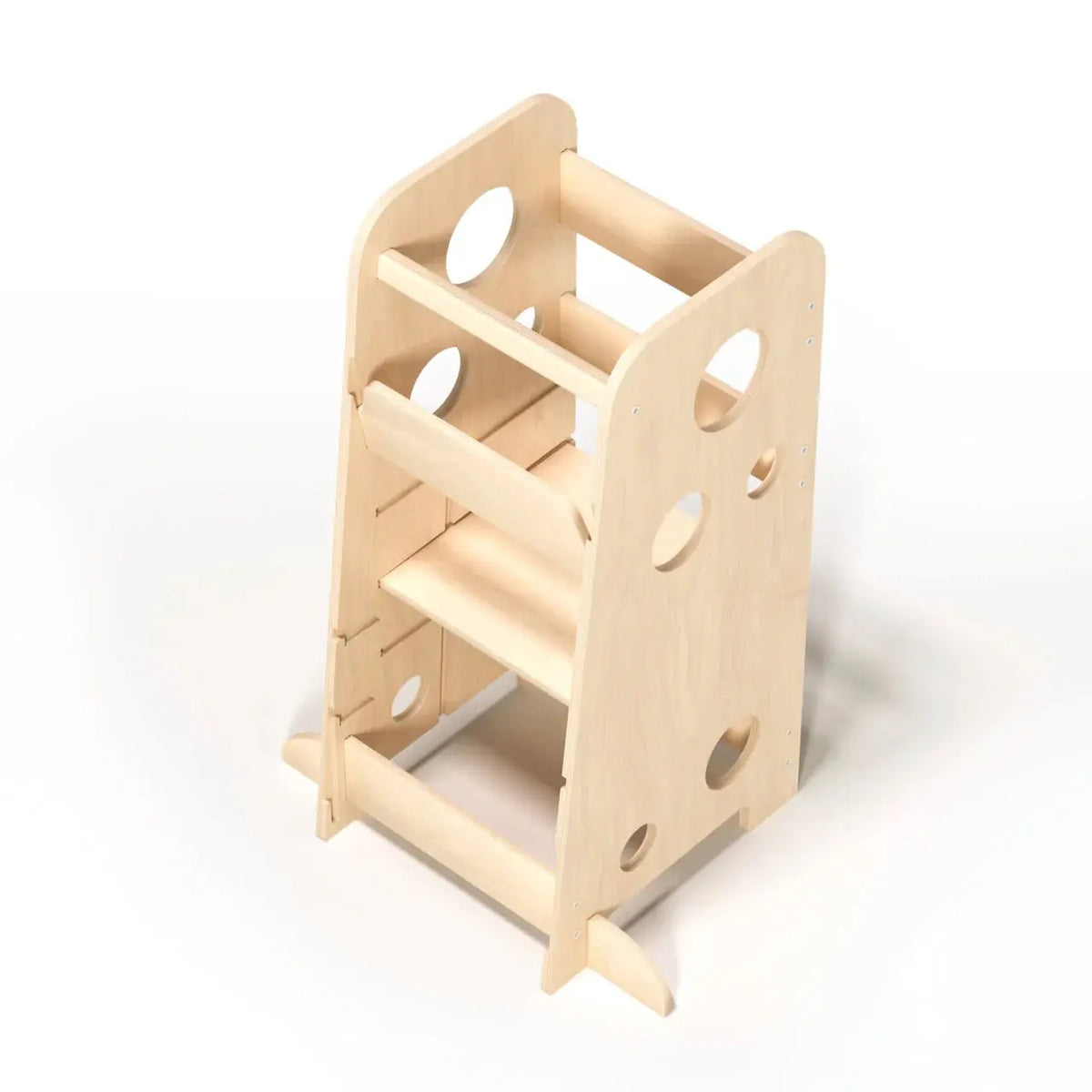 Tour Ajustable d’Apprentissage 3-en-1 XL - Bois Brut (non verni) - 18 à 24 mois - BusyKids by BusyKids