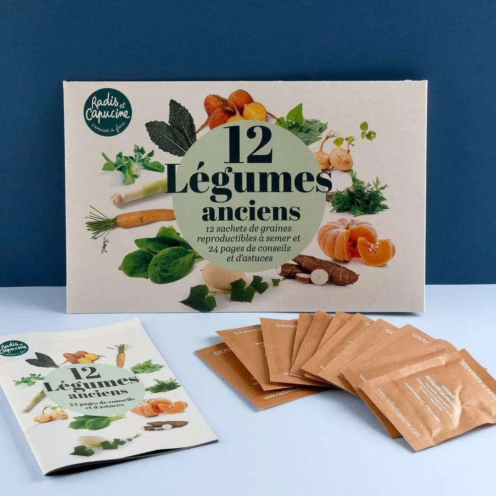 Enveloppe de 12 sachets - Légumes anciens - Radis et Capucine - myplayground