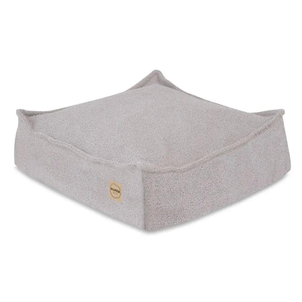 Pouf 60x60 cm - Coussin de sol, agneau gris - Plush Nest by Misioo