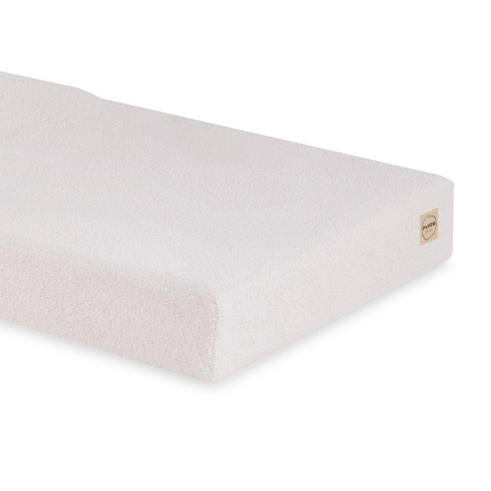 Matelas Foldie large avec appui-tête - Agneau crème - Plush Nest by Misioo