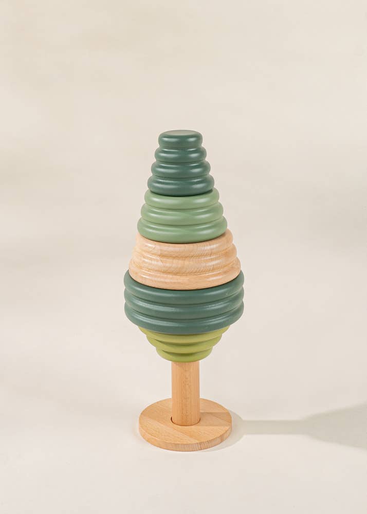 Lot de 3 arbres empilables en bois - Coco Village - myplayground