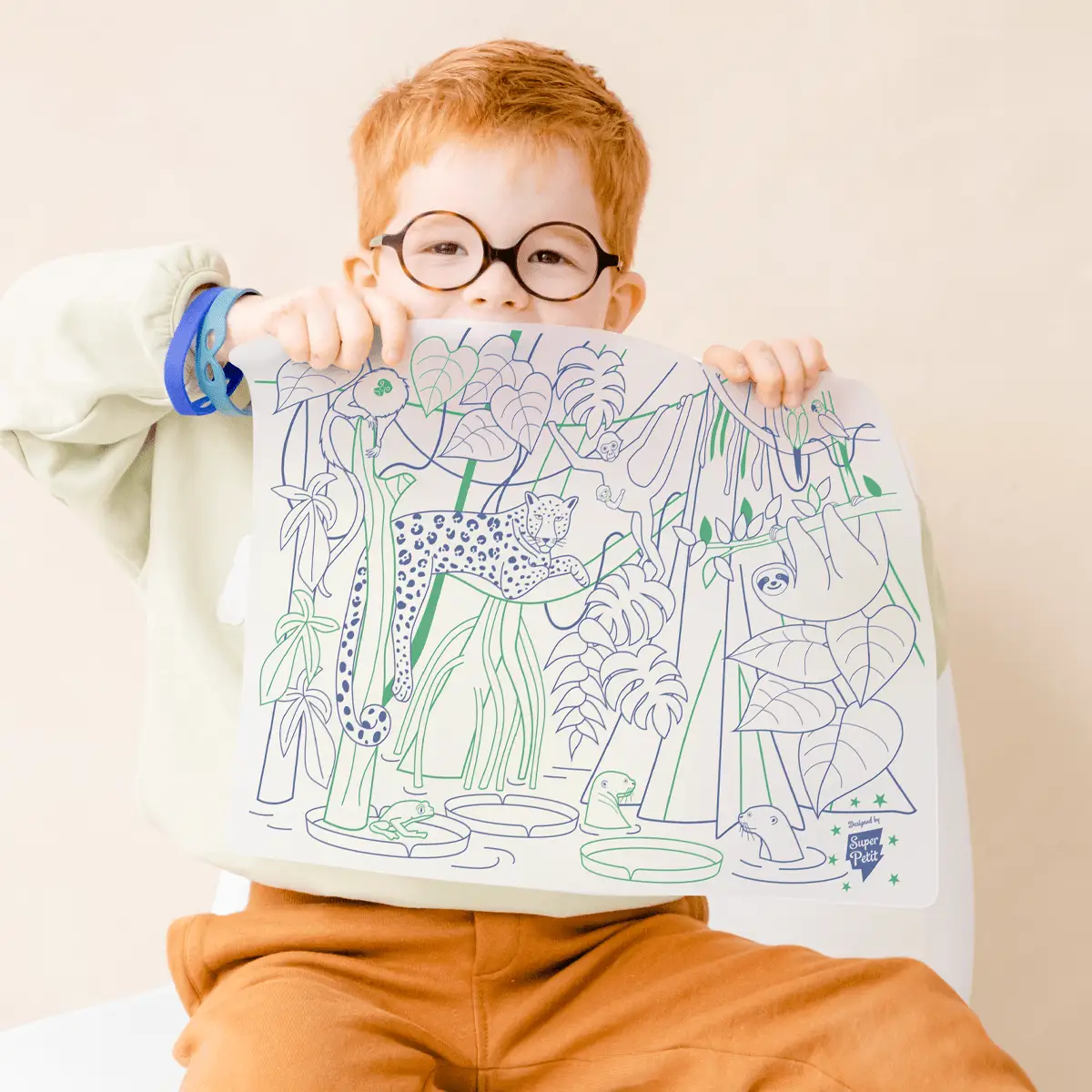 Set Amazonie + Set en Silicone avec Végétation et Animaux Colorés , 5 Feutres - Jeu Créatif by SuperPetit