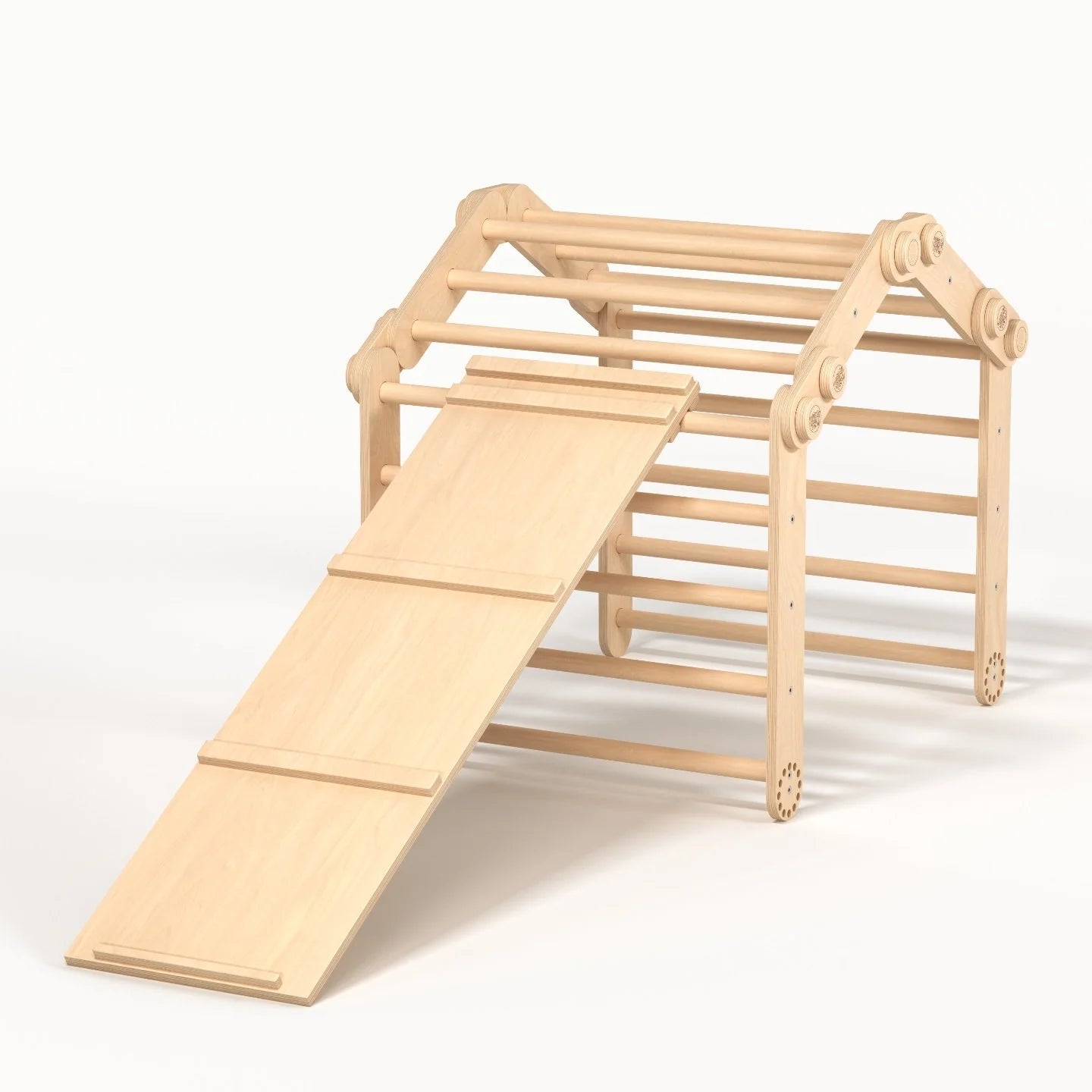 Ensemble d’escalade (set M avec planche) - bois brut (non verni), 18 à 24 mois - BusyKids by BusyKids
