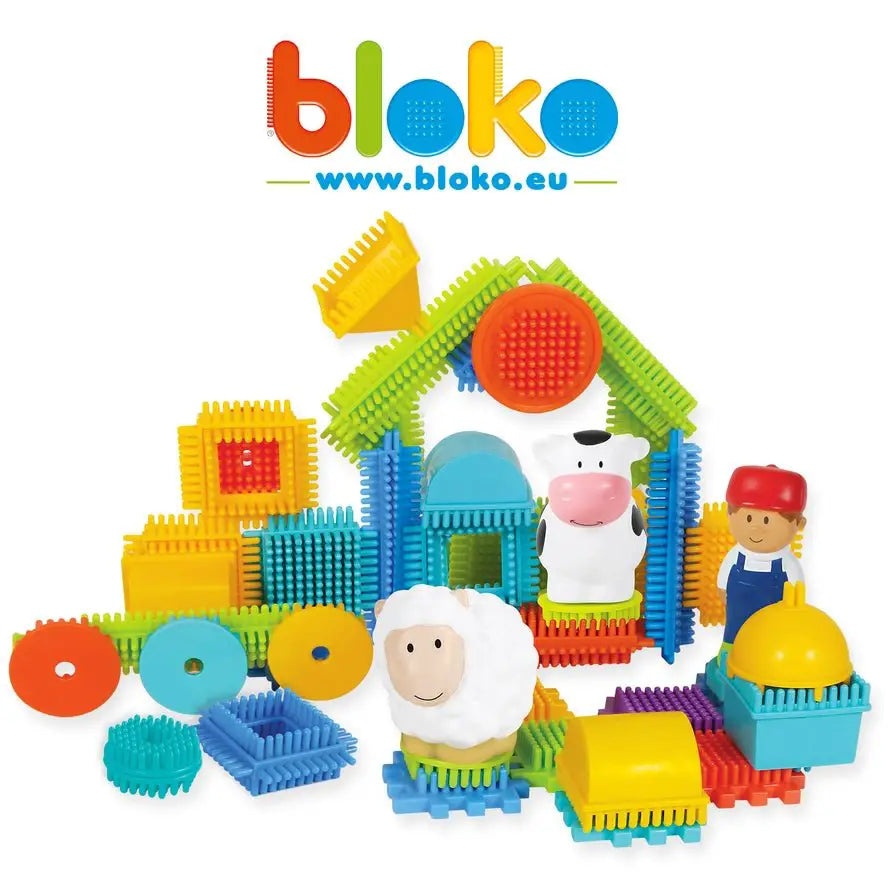 Coffret de 50 Bloko + 3 figurines 3D ferme - Bloko by Bloko
