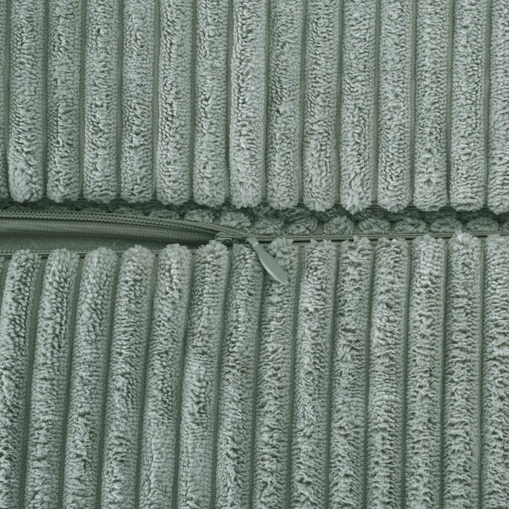 Matelas Foldie large avec appui - tête - Velours côtelé vert premium - Plush Nest - myplayground