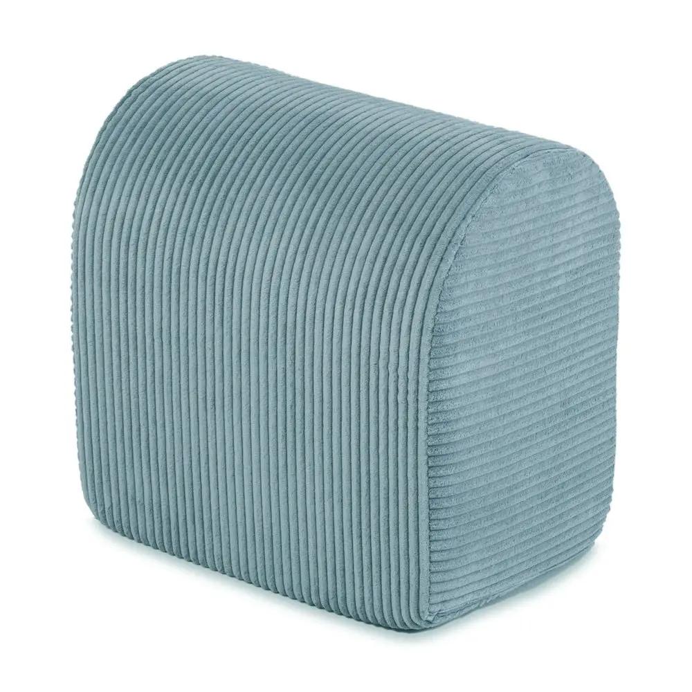 Mini terrain de jeu – Velours côtelé bleu premium, bassin et 100 balles (perle, argent) – Plush Nest by Misioo
