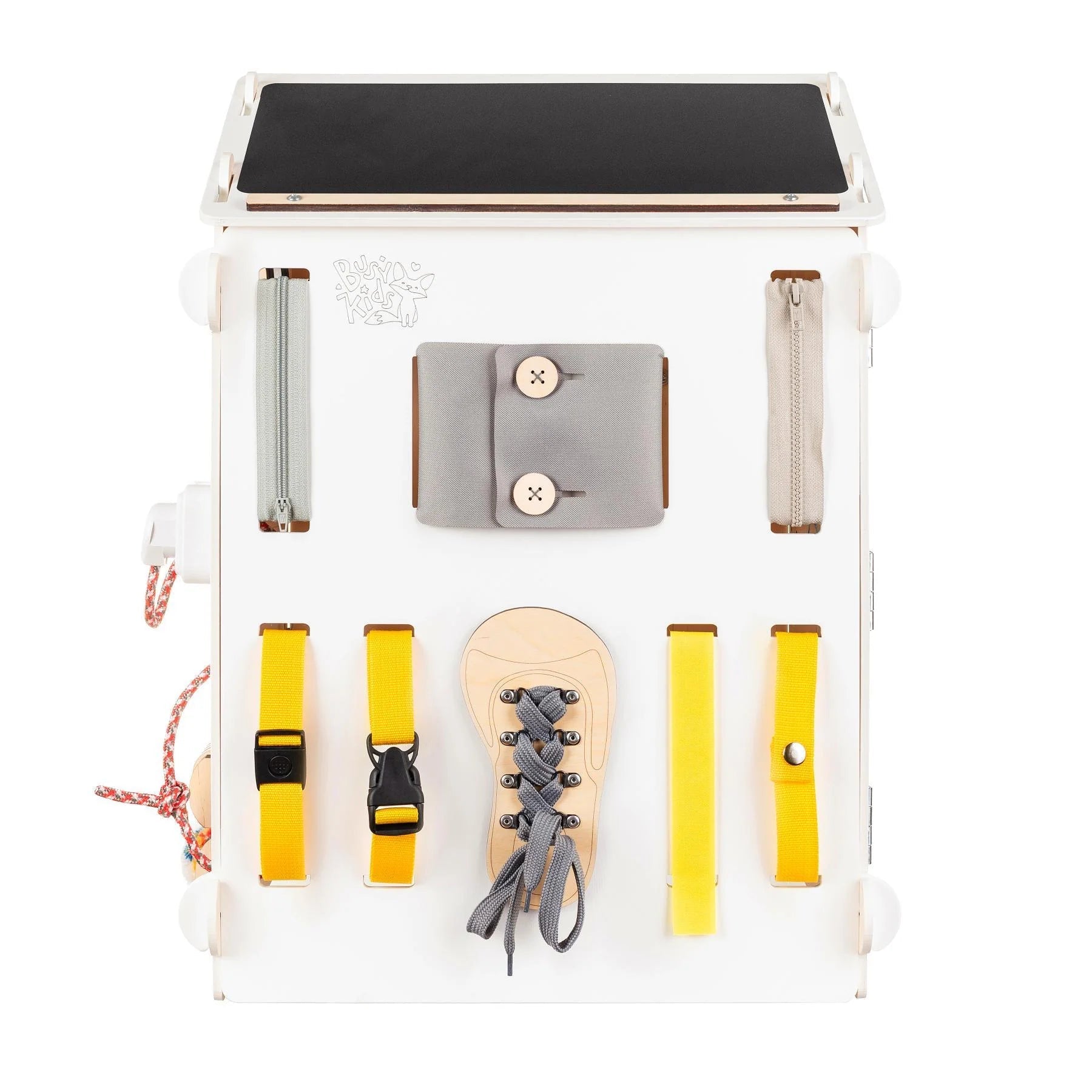 Maisonnette Éducative blanche - pastel, édition limitée, Bois Natura, 12 à 18 mois - BusyKids - myplayground