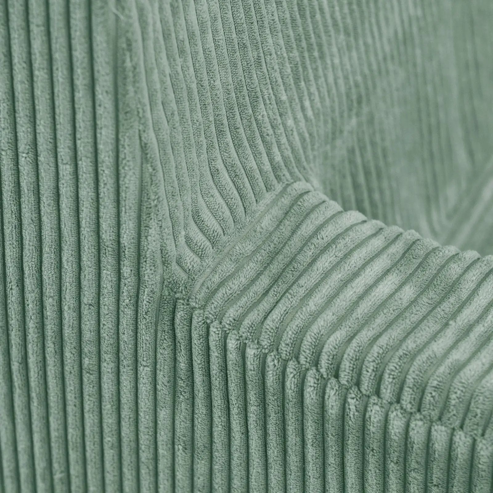 Canapé Foldie avec accoudoirs - Velours côtelé vert premium - PLUSH NEST by Misioo