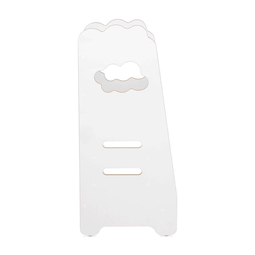 Tabouret d'aide cuisine enfant 2 niveaux - Blanc nuage - Bois - PLUSH NEST Misioo Tabouret d'Apprentissage Enfant Blanc - Nuage 2 Niveaux - PLUSH NEST myplayground