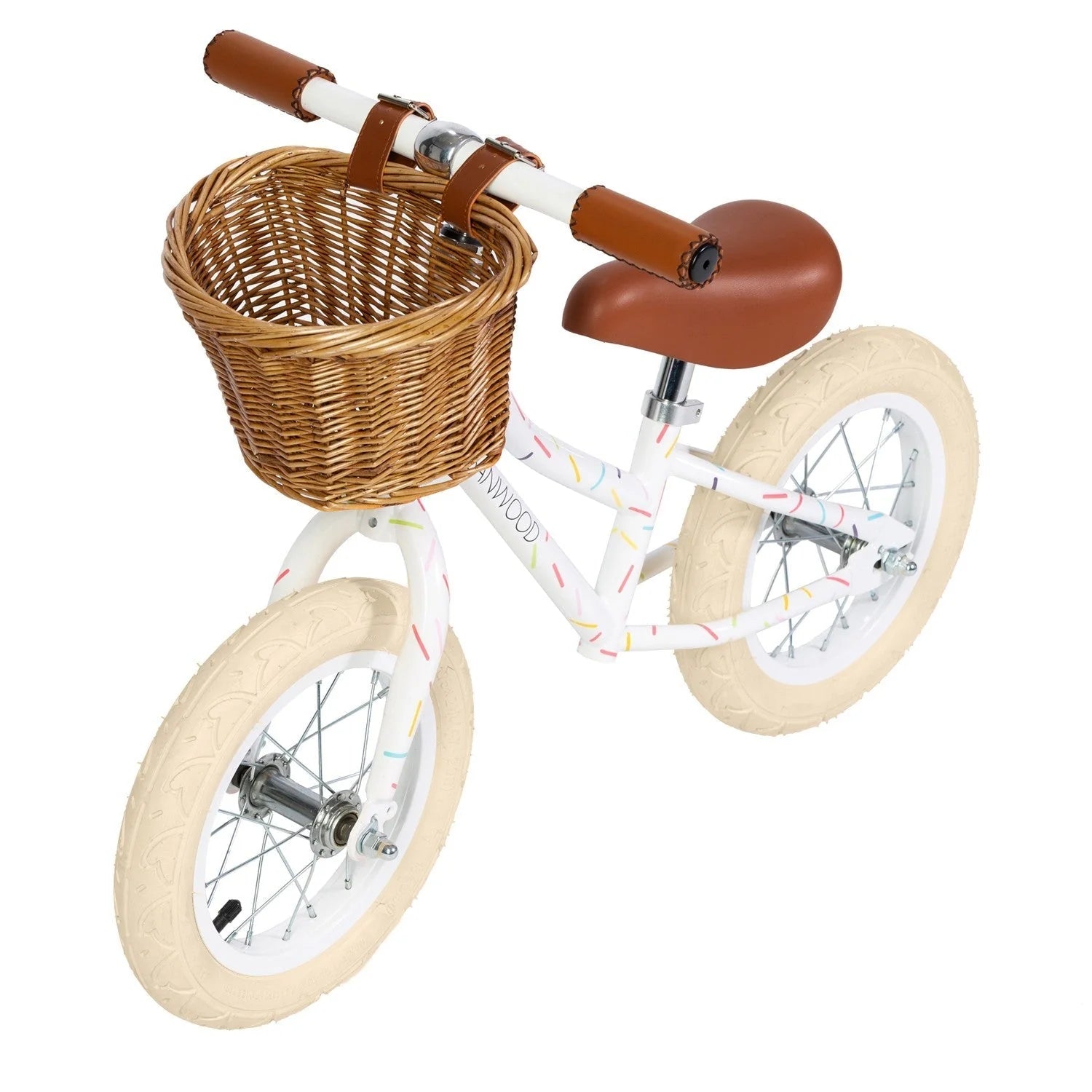 Vélo classique Allegra Blanc Banwood - Draisienne en bois évolutive pour enfants de 3 à 5 ans