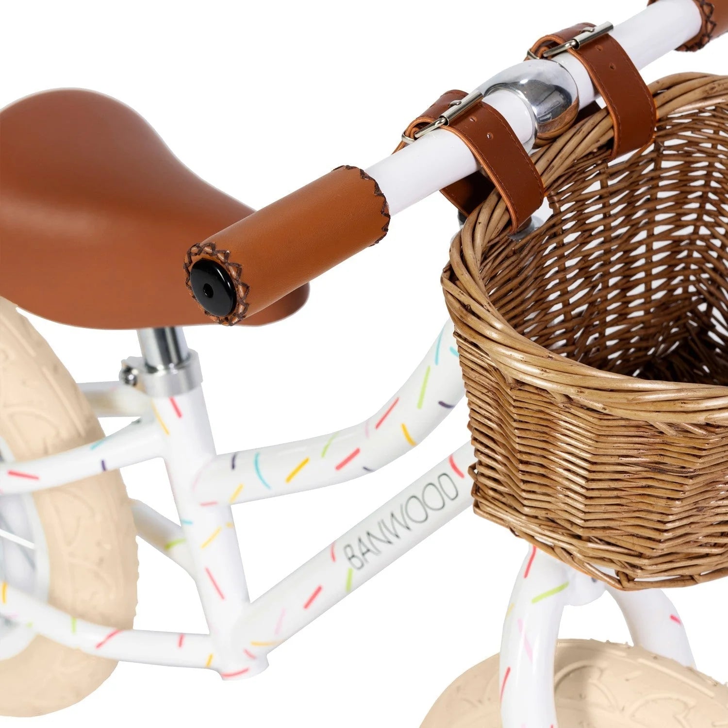 Vélo classique Allegra Blanc Banwood - Draisienne en bois évolutive pour enfants de 3 à 5 ans