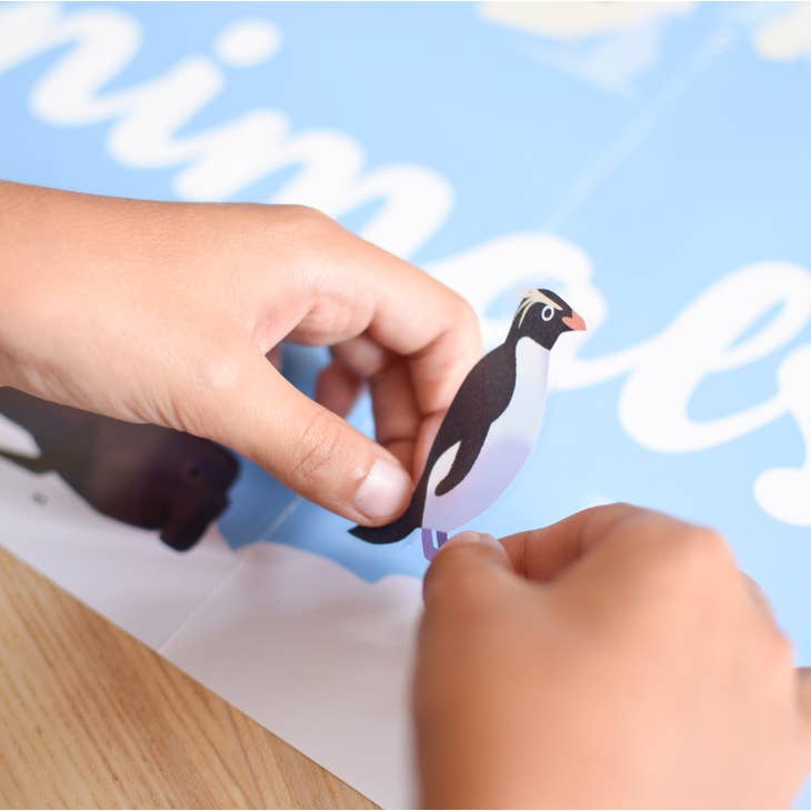 Les animaux du monde - Poster en stickers - Discovery 5+ POPPIK Les animaux du monde - Poster en stickers - Discovery 5+ myplayground