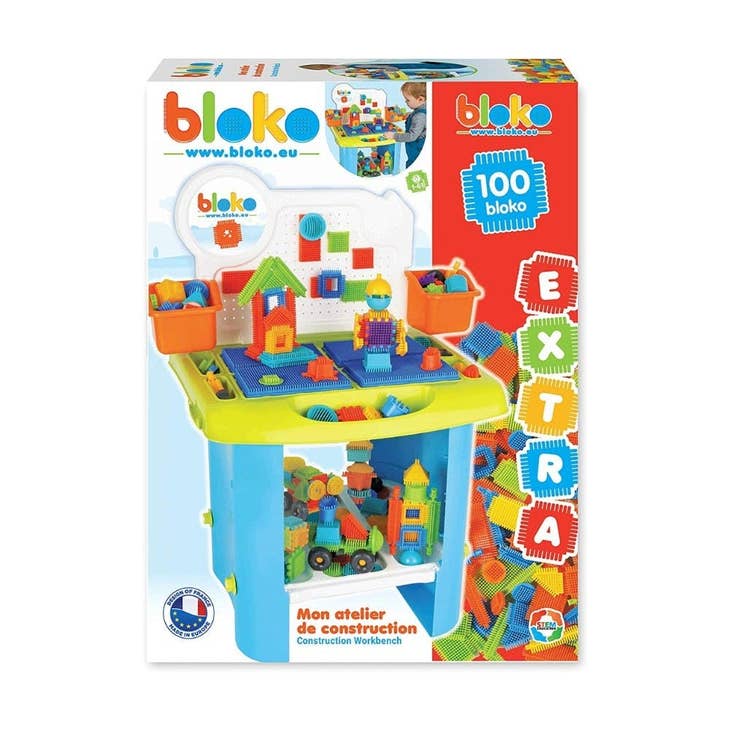 Etabli de Construction + 100 Bloko - BLOKO Jeux de construction Bloko Etabli de Construction + 100 Bloko - BLOKO myplayground