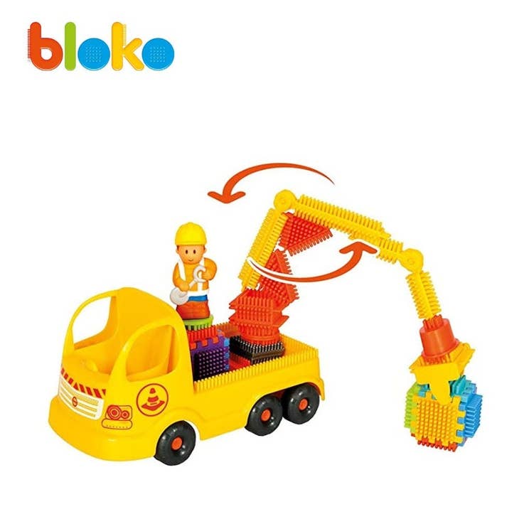 Coffret 100 Bloko + 1 Ouvrier + Camion - BLOKO 503593 Bloko Coffret 100 Bloko + 1 Ouvrier + Camion - BLOKO 503593 myplayground