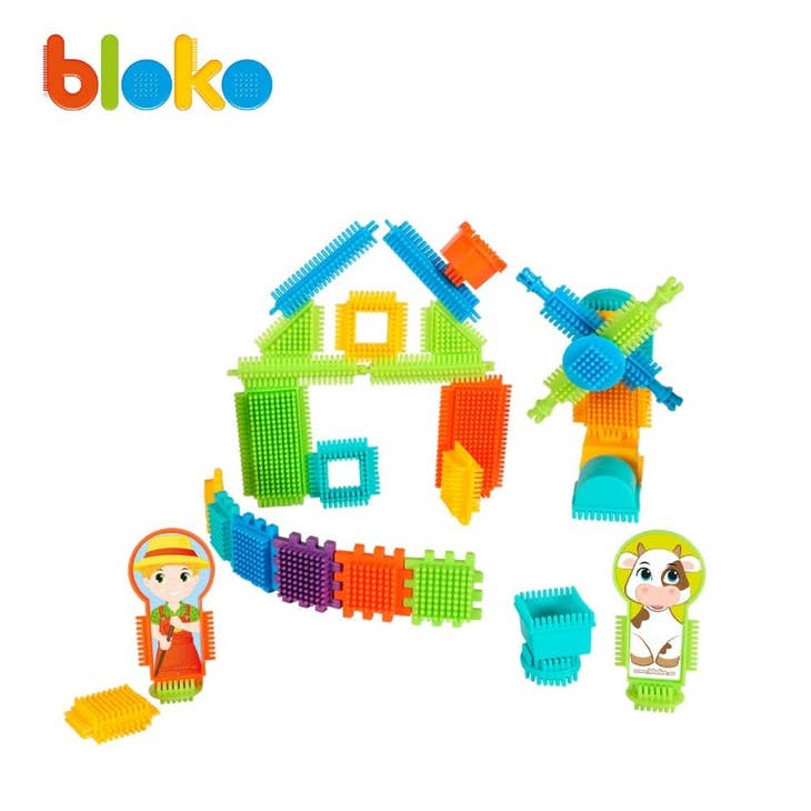 Coffret 50 Bloko + 2 Figurines Pods Ferme - BLOKO 503541 Bloko Coffret 50 Bloko + 2 Figurines Pods Ferme - BLOKO 503541 myplayground