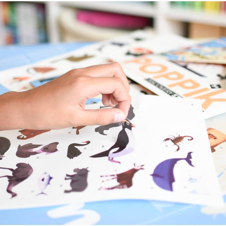 Les animaux du monde - Poster en stickers - Discovery 5+ POPPIK Les animaux du monde - Poster en stickers - Discovery 5+ myplayground