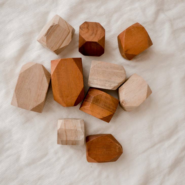 Gemmes en bois bicolores Q Toys Gemmes en bois bicolores myplayground