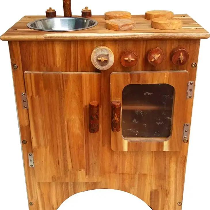 Cuisinière et évier en bois combinés by Q Toys