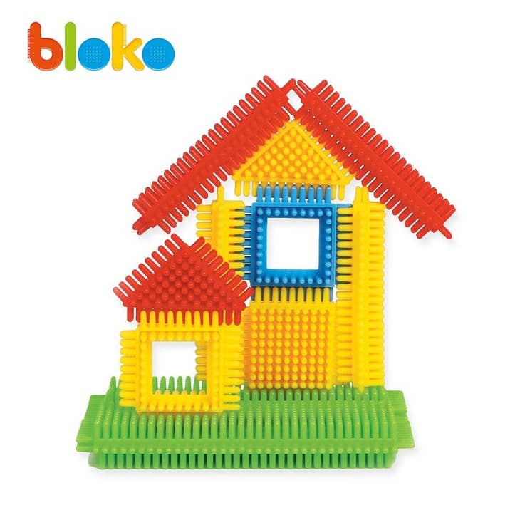 Baril Orange Plaque de Jeu + 100 Bloko - BLOKO 503551 - myplayground