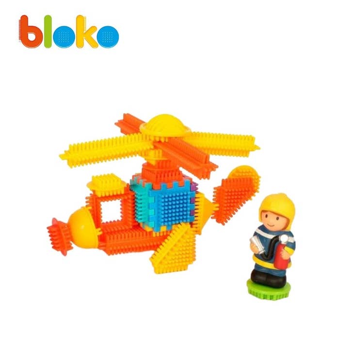 Coffret 100 Bloko + Caserne + 2 Pompiers - BLOKO 503635 - myplayground