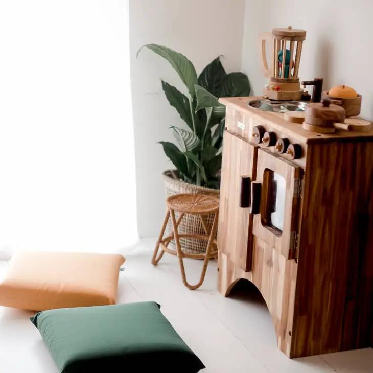 Cuisinière et évier en bois combinés by Q Toys
