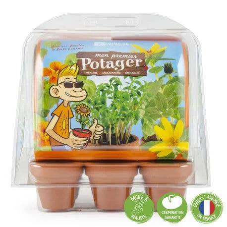 Kit DIY - Mini serre plastique recyclé mon premier jardin - Kit créatif de jardinage Enfant by Radis Et Capucine