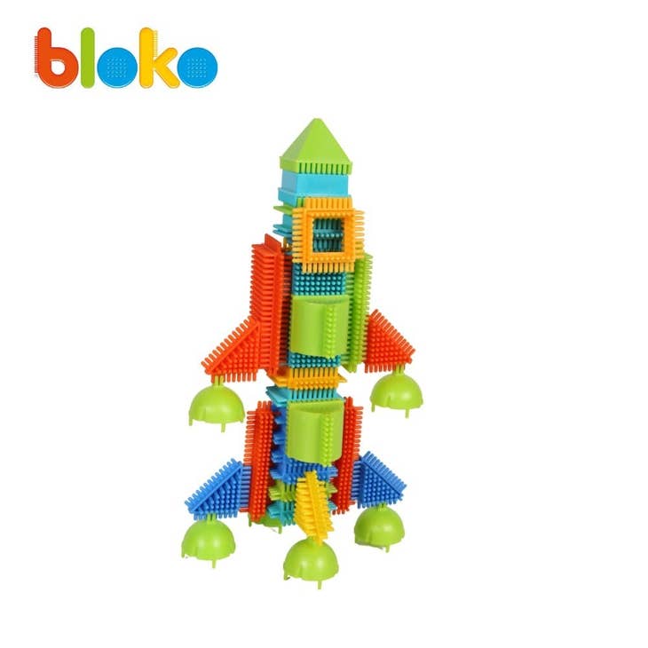 Tube 100 Bloko + 2 Figurines 3D Jungle - BLOKO 503663 by Bloko