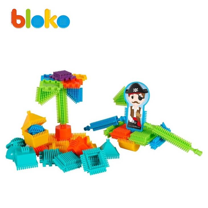 Coffret 50 Bloko + 2 Figurines Pods Pirates - BLOKO 503537 - myplayground