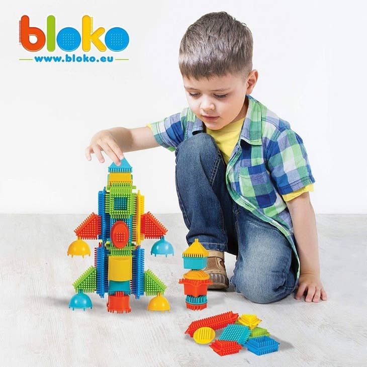 Baril Bleu Plaque de Jeu + 100 Bloko - BLOKO - myplayground