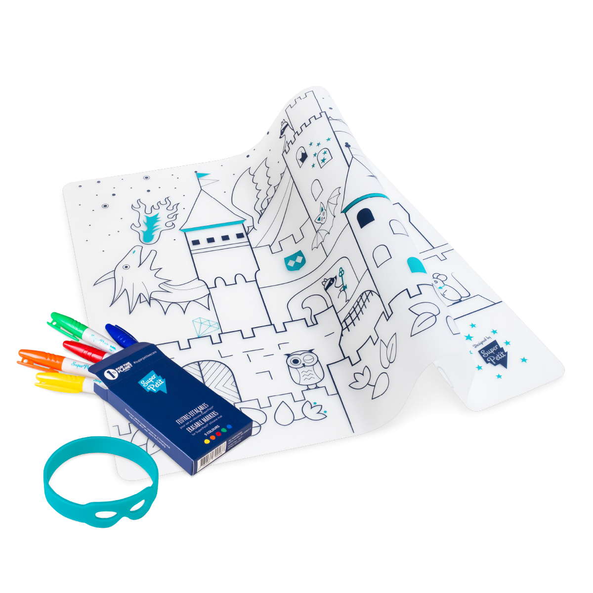 Jeu éducatif: Set de table en silicone CHATEAU -réutilisable  SuperPetit Jeu éducatif: Set de table en silicone CHATEAU -réutilisable myplayground