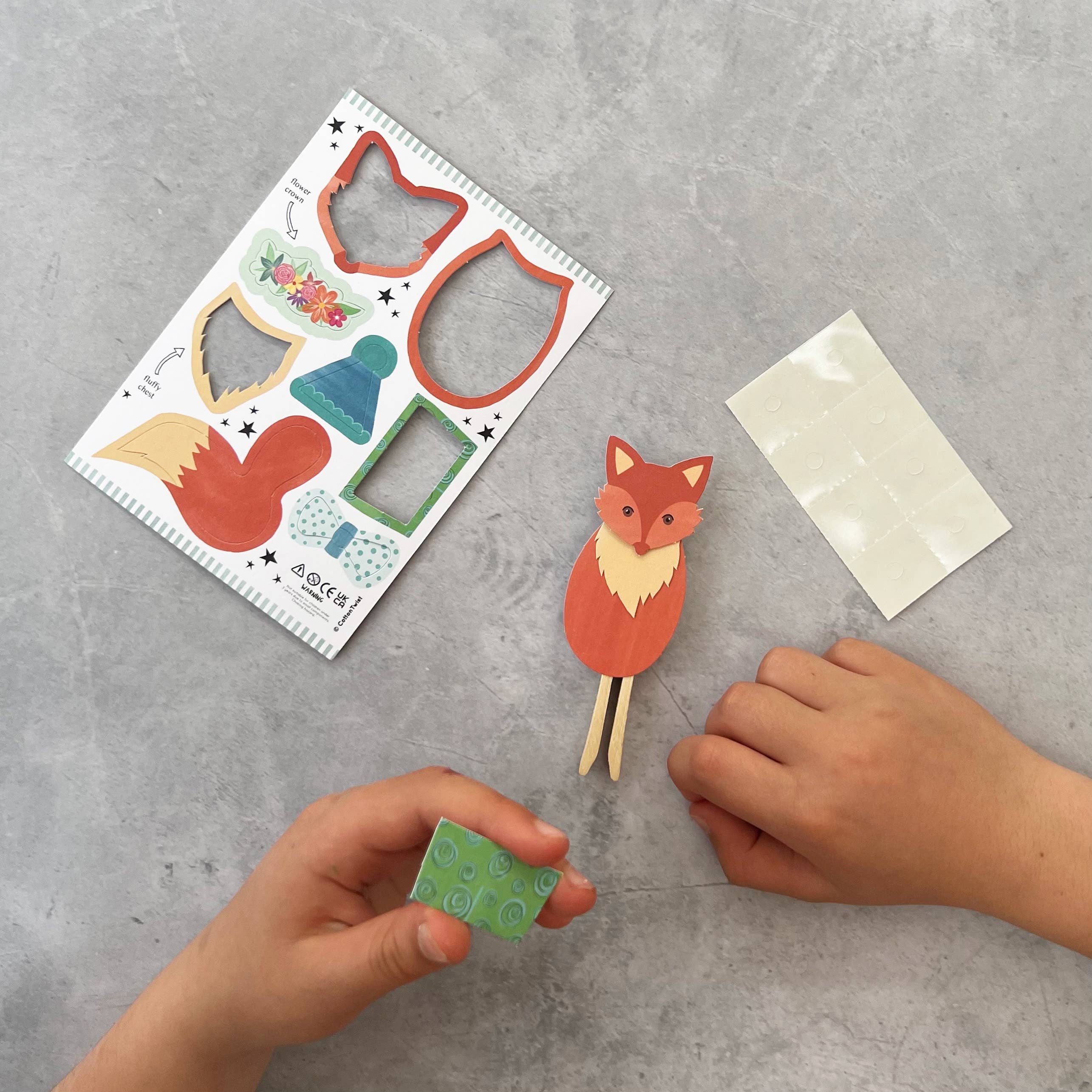Make Your Own Fox Peg Poupée Kit  Cotton Twist Make Your Own Fox Peg Poupée Kit myplayground
